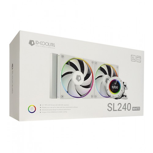Система водяного охлаждения процессора ID-Cooling SL240 White, Water Cooler for S1700/1200/2011/2066/115x/AMD
