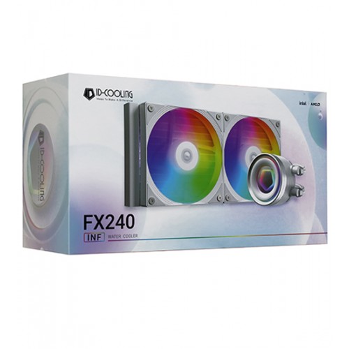 Система водяного охлаждения процессора ID-Cooling FX240 INF WHITE, Water Cooler for S1700/1200/1851/115x/AMD