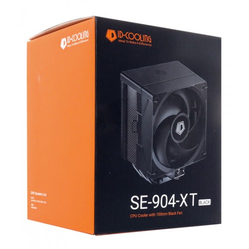 Система охлаждения ID-Cooling SE-904-XT BLACK, Cooler for S1851/1700/1200/115X/AMD, 180W, 10cm fan, 500-2500rpm