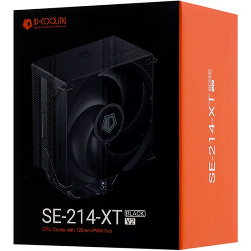 Система охлаждения ID-Cooling SE-214-XT V2 BLACK, Cooler for S1851/1700/1200/11/AMD, 200W, 12cm fan,300-2000rpm, 58CFM
