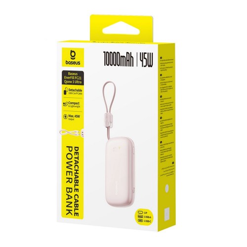 Портативный внешний аккумулятор Baseus EnerFill FC21 Qpow 3 Ultra 10000mAh 45W Pink (E0027Q02)