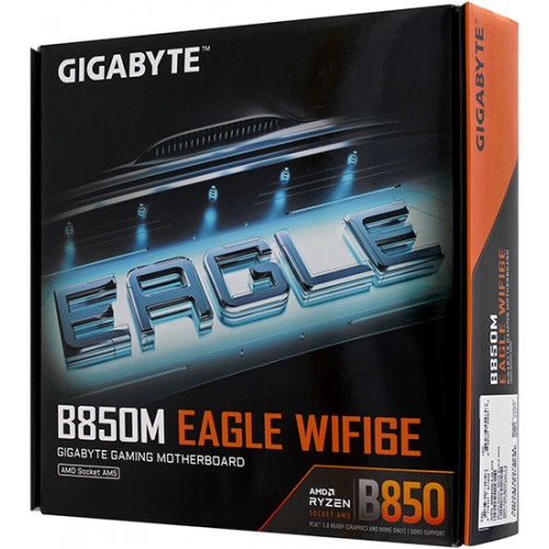 Материнская плата Gigabyte B850M EAGLE WIFI6E, MB Socket AM5, MATX, AMD B850 (2DP/HDMI), 4DDR5, PCIx16