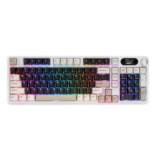 Клавиатура USB, Attack Shark X98Pro, Белый, KeyBoard Linear Blueberry switch, 99 keys, 2,4/BT/cable, LEDscreen. white