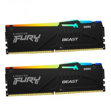 Комплект модулей памяти Kingston Fury Beast, KF552C40BBAK2-64, DDR5, 64 GB, DIMM kit  (2x32GB), CL40