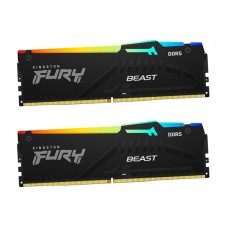Комплект модулей памяти Kingston Fury Beast RGB (AMD+Intel), KF552C40BB2AK2-64, DDR5, 64 GB, DIMM kit  (2x32GB), CL40