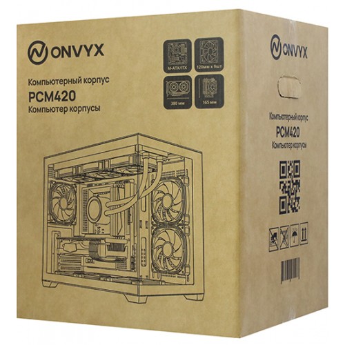 Корпус ATX midi tower ONVYX, PCM420W, (без БП), White, Case M