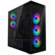 Корпус ATX midi tower Arctic Cooling Xtender VG ACPCC00019A, (без БП), Зеркально черный, Case mirror black