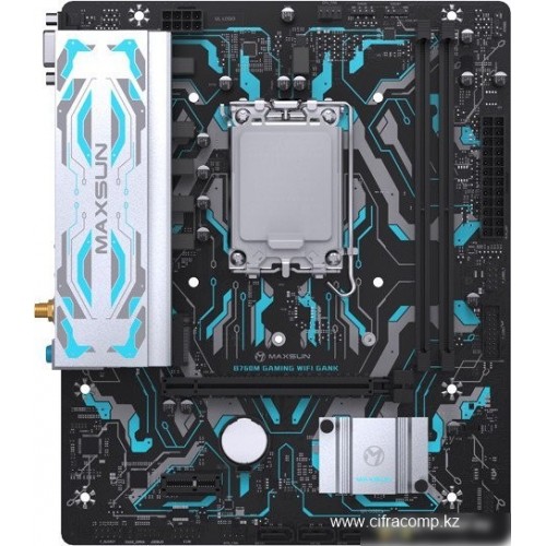 Материнская плата MaxSun B760M GAMING WIFI GANK, LGA1700, 2xDDR5, 3xSATA, 1xM.2, HDMI+VGA, mATX (MS-B760M GAMING WIFI GANK)