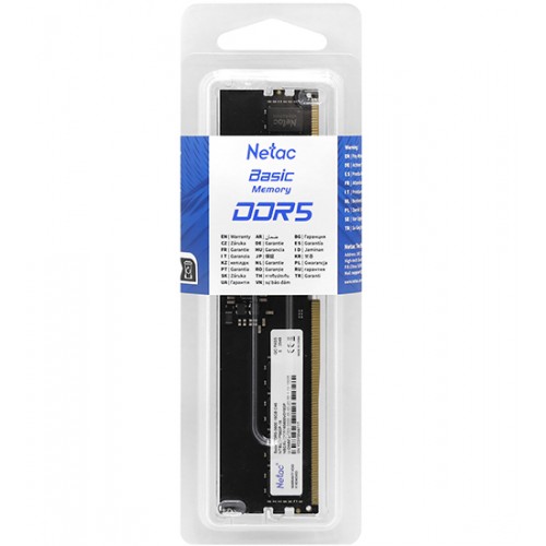 Модуль памяти Netac Basic, NTBSD5P56SP-16, DDR5 DIMM, 16Gb, 5600Mhz, C46 (NTBSD5P56SP-16)