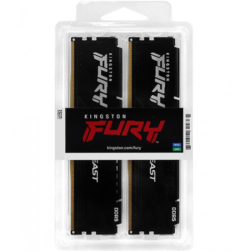 Модуль памяти Kingston Fury Beast Black EXPO KF556C36BBEK2-16 DDR5 DIMM 16Gb KIT (2x8) 5600 MHz CL36 (KF556C36BBEK2-16)