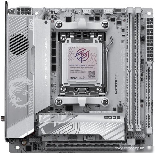 Материнская плата MSI MPG X870I EDGE TI EVO WIFI AM5 2xDDR5 2xSATA3 RAID M.2 HDMI 3xType-C mITX