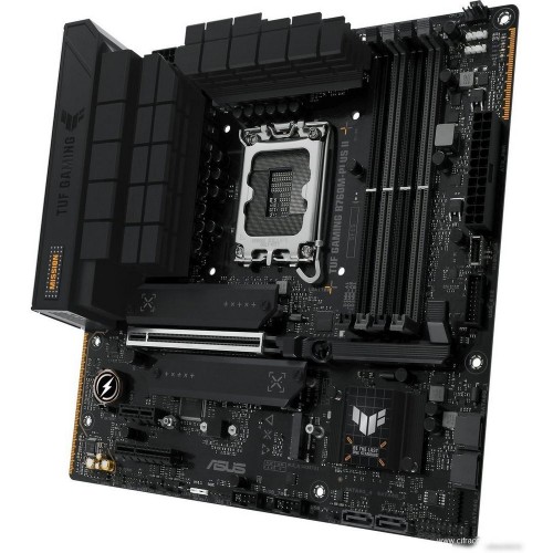 Материнская плата ASUS TUF GAMING B760M-PLUS II, LGA1700 4xDDR5 4xSATA3 3xM.2 RAID HDMI DP mATX