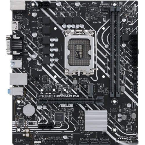 Материнская плата ASUS PRIME H610M-D D4, LGA1700 2xDDR4 4xSATA3 M.2 D-Sub HDMI COM mATX