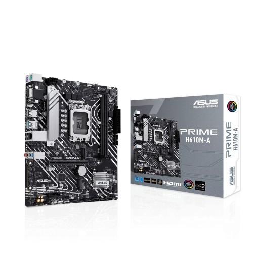 Материнская плата ASUS PRIME H610M-A R2.0, LGA1700 H610 2xDDR5 4xSATA3 2xM.2 D-Sub HDMI DP mATX