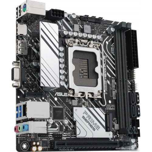 Материнская плата ASUS PRIME H610I-PLUS-CSM, LGA1700 H610 2xDDR5 4xSATA3 1xM2 D-Sub HDMI DP mITX