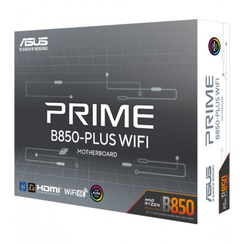 Материнская плата ASUS PRIME B850-PLUS WIFI AM5 4xDDR5 4xSATA 3xM.2 HDMI DP USB-C ATX