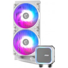 Водяное охлаждение для CPU MSI MAG CORELIQUID A13 240, 1700/1851/AM4/AM5, ARGB, Fan 2x120mm, Белый