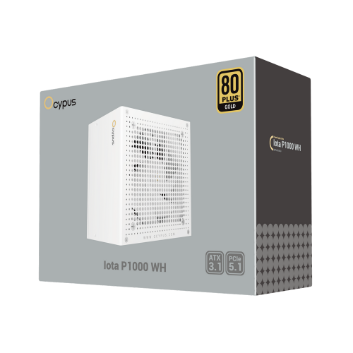 Блок питания Ocypus Iota P1000 WH 1000W Full Modular, 80+GOLD, КПД 91 Белый,Iota-P1000-G1FFWH025X-EU