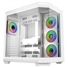 Компьютерный корпус FSP U580-WA, Без БП, 2xUSB3.0/Type-C, 7xARGB 120, Curved Glass, White, ATX(BTF) (U580-WA)