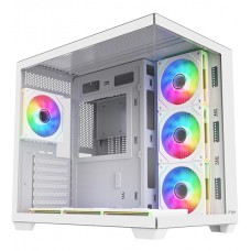 Компьютерный корпус FSP M341-WA, Без БП, 2xUSB3.0/Type-C, 7xARGB 120mm, 2xGlass, White, ATX (M341-WA)