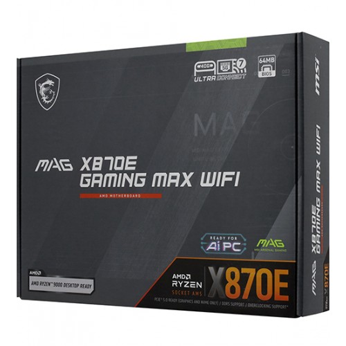 Материнская плата MSI MAG X870E GAMING MAX WIFI AM5 4xDDR5 4xSATA3 RAID 3xM.2 HDMI 2xType-C ATX