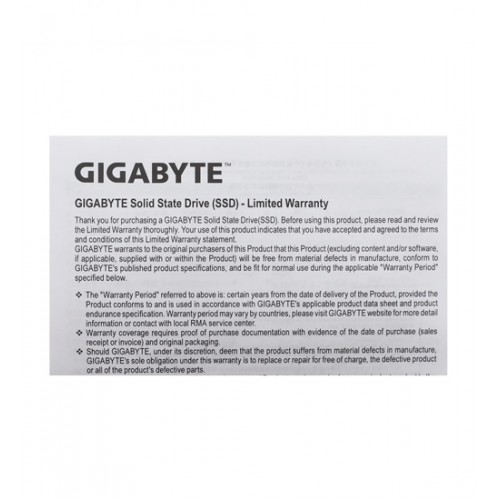 Твердотельный накопитель SSD 1000Gb PCIe4.0x4 GIGABYTE G440E1TB, NVMe1.4, M.2 2280, R4000/W3900 (G440E1TB)