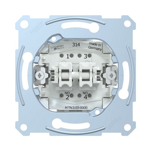 Кнопочный выключатель мех-м MERTEN MTN3155-0000 D-Life 2х клавишный