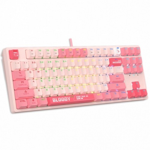 Клавиатура игровая Bloody S87 PINK