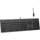 Клавиатура A4tech Fstyler FX60H-White-LED <USB, SLIM, USB-HUB*2, серый корпус, белая подсветка>