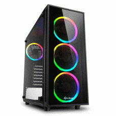 Корпус ПК без БП Sharkoon TG4 RGB <ATX, 2x3.5, 4x2.5, 2xUSB 3.0, Audio, 455*200*430mm>