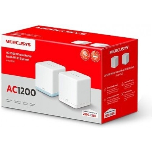 Домашняя Mesh Wi-Fi система GbE AC1200 Mercusys Halo H32G(2-pack)