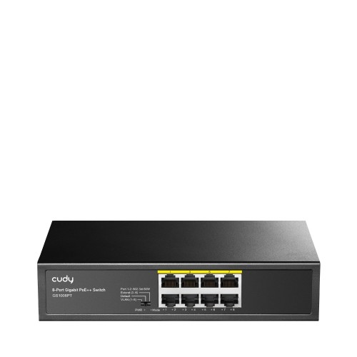 Коммутатор PoE+ GbE  8-портовый CUDY GS1008PT <8-Port Gigabit PoE+ Switch 120W>