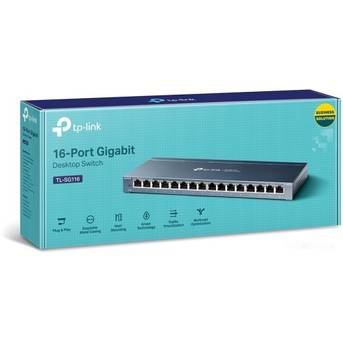 Коммутатор GbE 16-портовый Tp-Link TL-SG116