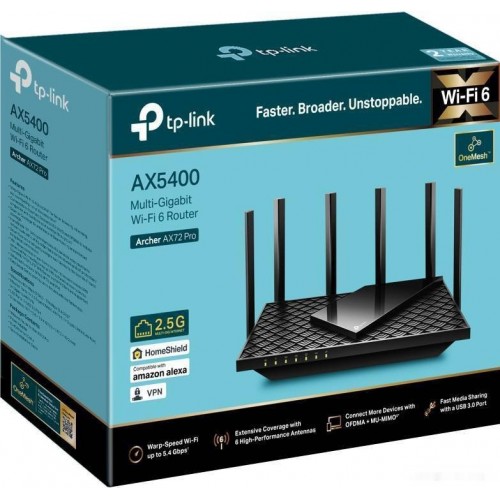 Маршрутизатор беспроводной AX5400 GbE Tp-Link Archer AX72 Pro Wi-Fi 6
