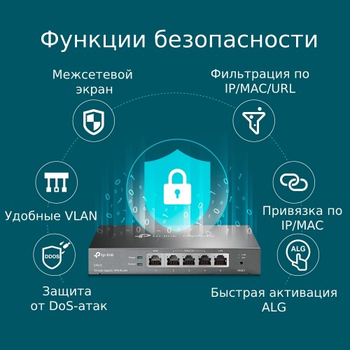 Маршрутизатор Multi-WAN GbE VPN Tp-Link ER605 Omada SDN