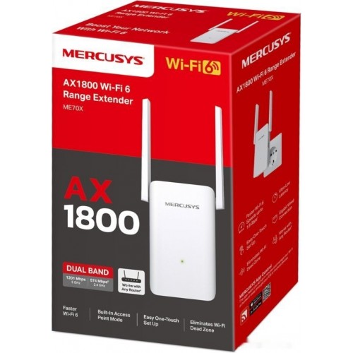 Повторитель беспроводной AX1800 Mercusys ME70X