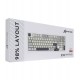 Клавиатура USB, Attack Shark X98, Белый, KeyBoard Linear Strawberry switch, 102 keys, 2,4/BT/cable, Starlight white