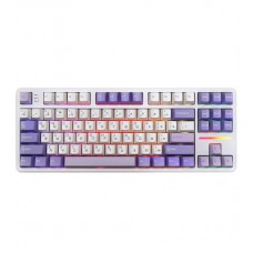 Клавиатура USB, Attack Shark X87, фиолетовый белый, KeyBoard Linear Blueberry switch, 87 keys, 2,4/BT/cable, Twilight color