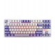 Клавиатура USB, Attack Shark X87, фиолетовый белый, KeyBoard Linear Blueberry switch, 87 keys, 2,4/BT/cable, Twilight color