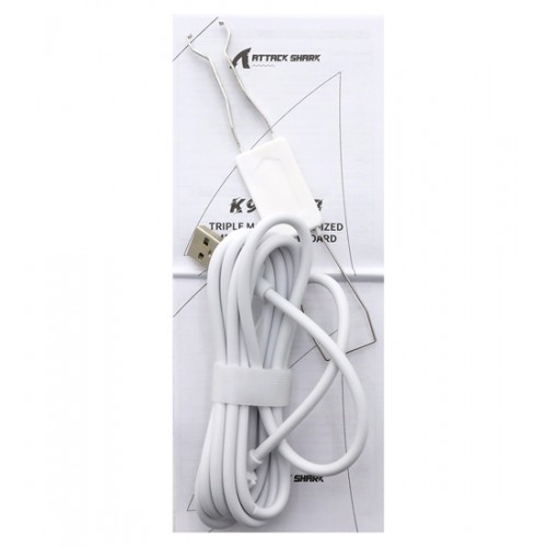 Клавиатура USB, Attack Shark K98, белый, KeyBoard Banana switch, 100 keys, 2,4/BT/cable, Navy