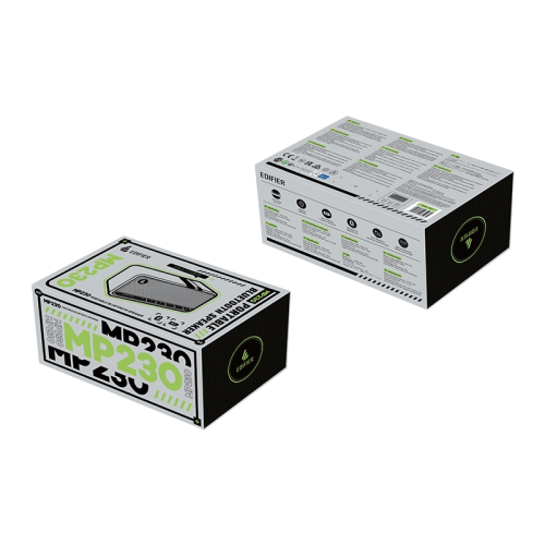 Колонка портативная Bluetooth Edifier MP230 Green Black<RMS 10+10Вт, Bluetooth, TF, AUX, USB-C>