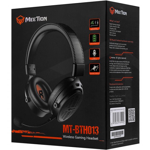 Беспроводная стереогарнитура MeeTion BTH013 Черный, Bluetooth garnitura BT/wireless, 20-20000Hz, 118dB, Black