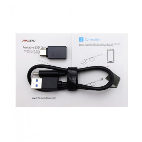 Внешний твердотельный накопитель HIKSEMI, HS-ESSD-T300S 1T, 1TB, black, SSD USB 1 TB USB 3.2 + Type-C