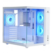 Корпус ATX midi tower  Wintek, Cube pro V909-W TG, (без БП), White, Case