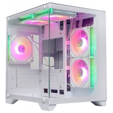 Корпус ATX midi tower  Wintek, AQUABOX S05-W TG, (без БП), White, Case