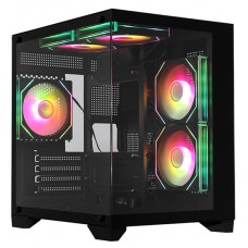 Корпус ATX midi tower  Wintek, AQUABOX S05-B TG, (без БП), Black, Case