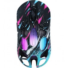 Мышь GravaStar Mercury X Pro, Граффити, Mouse Wireless, BT 5.1/2.4GHz, (PAW 3950) 32000 dpi, 5 buttons, USB, Neon