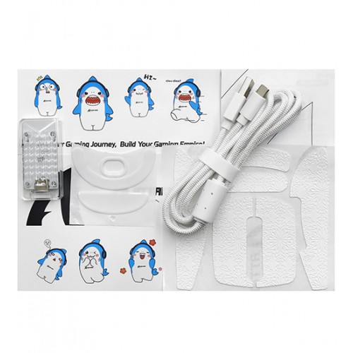 Мышь ATTACK SHARK V5 White, белый, Mouse Optical 42000 dpi, BT/2.4GHz/USB, White