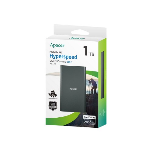 Внешний SSD диск Apacer 1TB AS723 Черный