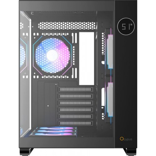Корпус Ocypus Iota C70 BK ARGB ATX/mATX/mITX 2xUSB, Type-C, Черный, Iota-C70-BKD600XX-GL